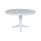 International Concepts 36 in. Solid Wood Round Top Pedestal Table with 12 in. Leaf - 30.1 in.High - Dining Height in White K08-36RXT-23B - alternate 8
